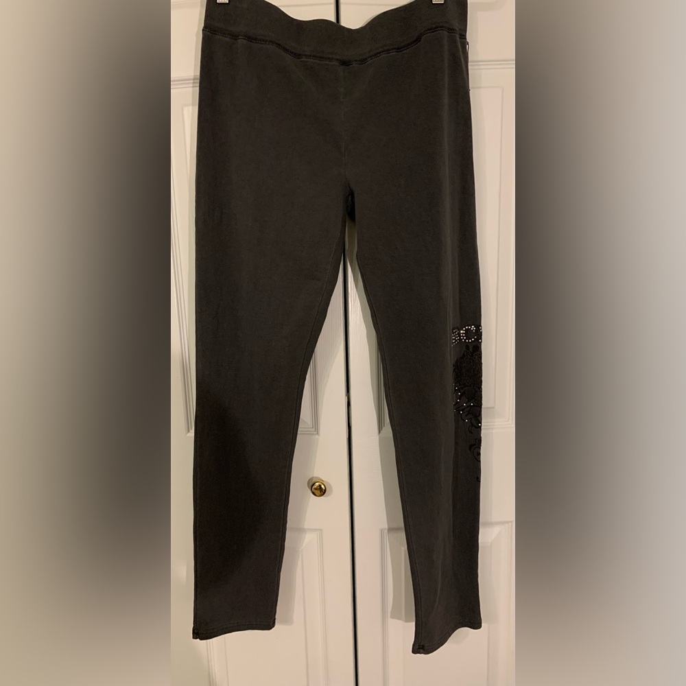 Bcbg Max Azria Charcoal Leggings/sweatpants with Sequin Detail NWT XL